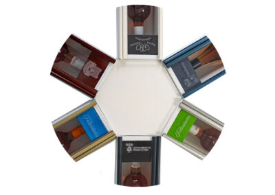 Cajas-Regalo. Caja personalizada para una botella. Perfiles de aluminio en 6 colores